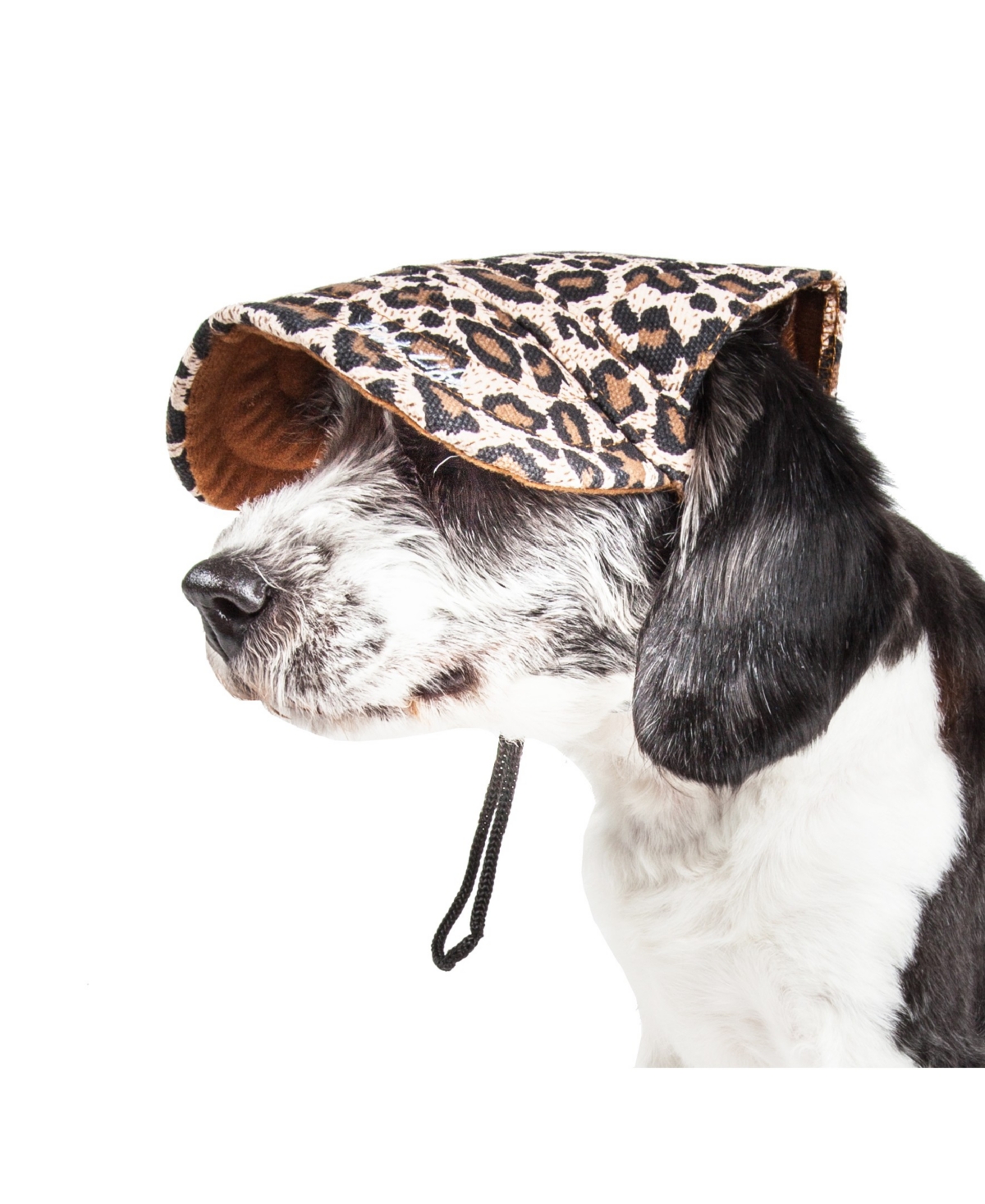 'Cheetah Bonita' Cheetah Patterned Uv Protectant Adjustable Dog Hat Cap - Brown