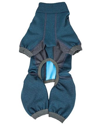 Pet Life Dog Helios 'Rufflex' Mediumweight 4-Way-Stretch Breathable Full Bodied Performance Dog Warmup Track Suit