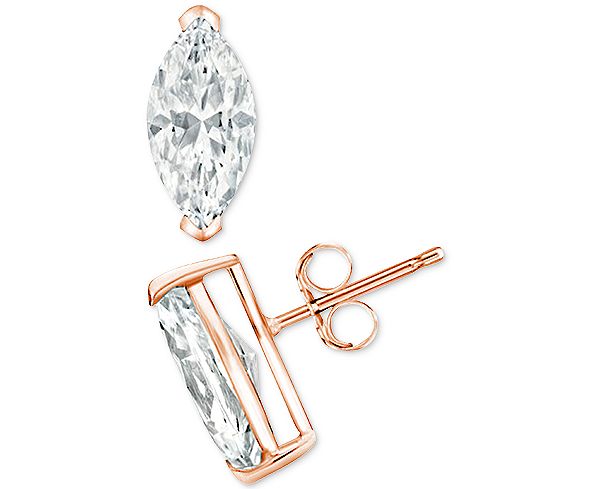 Macy's Diamond Stud Earrings (1/5 ct. t.w.) in 14k Gold, 14k White Gold