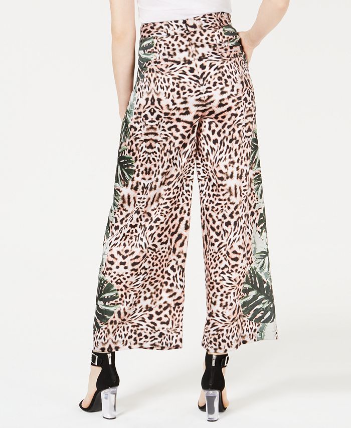 GUESS Terry MixedPrint WideLeg Pants Macy's