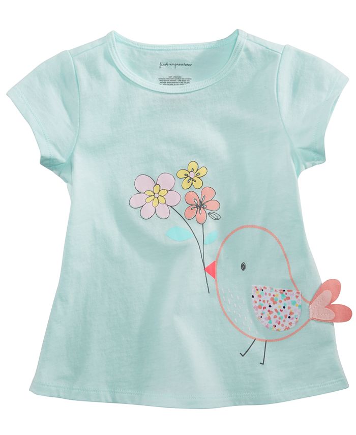 First Impressions Baby Girls Spring Graphic T-Shirt, Created for Macy's ...