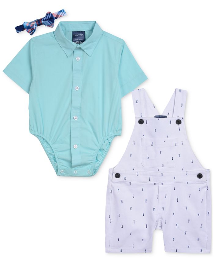 Nautica Boys 4-7 Sail 3-Piece Woven Short Set - 4 / Blue
