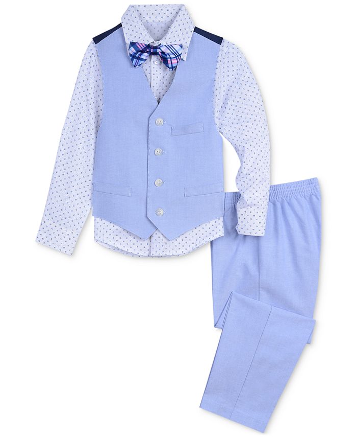 Nautica Baby Boys' 4-Piece Suit Set Dress Shirt, Vest, Pants Tie