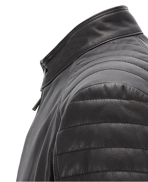 Hugo Boss BOSS Men's Galini Regular-Fit Lambskin Leather Jacket ...