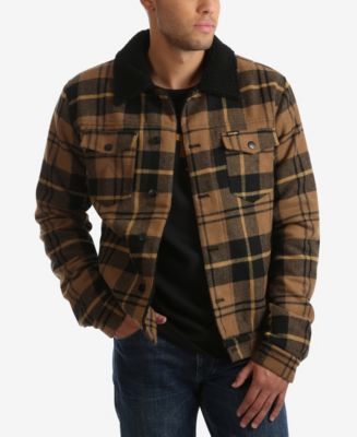 Wrangler Men's Wool Blend Plaid Trucker Jacket - Macy's