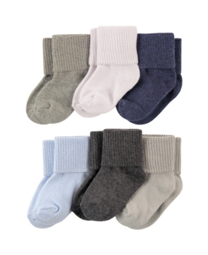 Luvable Friends Basic Cuff Socks 6-Pack0-24 Months