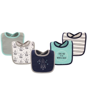 Hudson Baby Drooler Bibs 5-Pack One Size