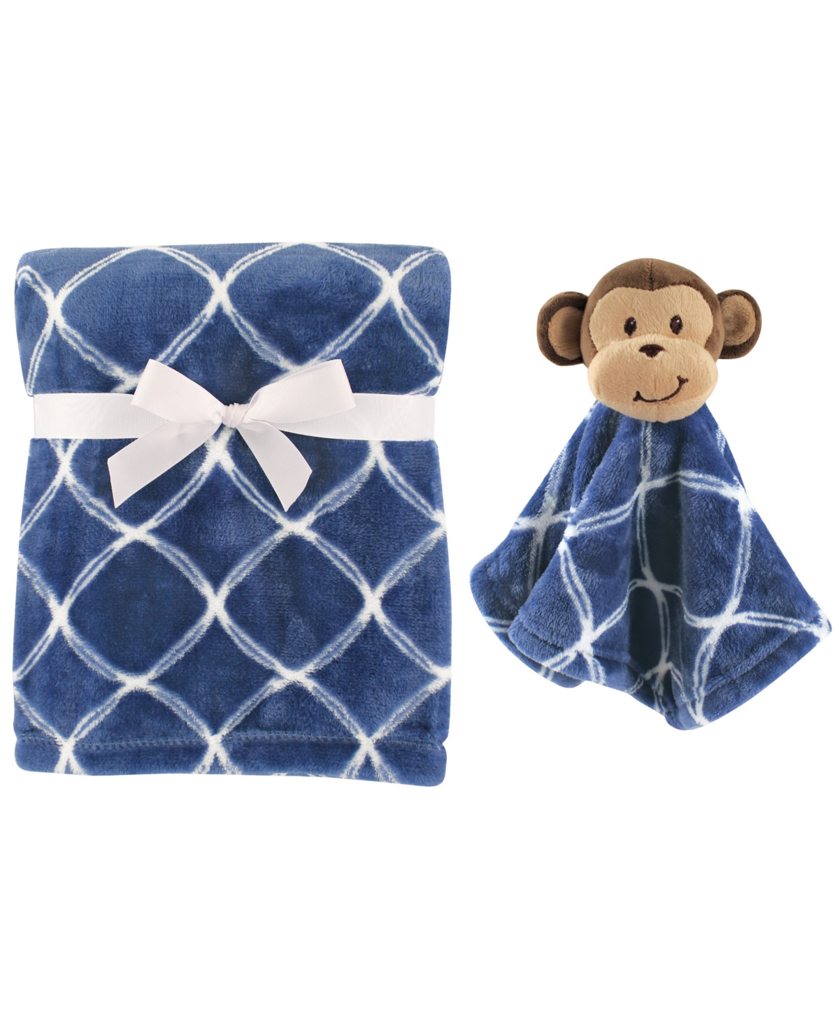 Hudson Baby Plush Blanket and Animal Security Blanket, 2-Piece Set, One Size