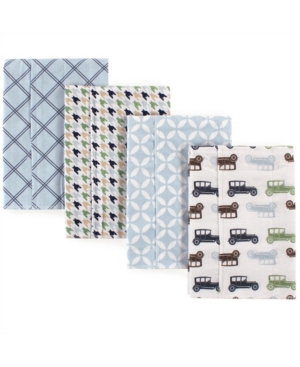 Hudson Baby Flannel Burp Cloth 4-Pack One Size
