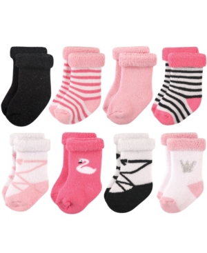 Hudson Baby Rolled Cuff Crew Socks 8-Pack 0-24 Months