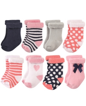 Hudson Baby Rolled Cuff Crew Socks 8-Pack 0-24 Months