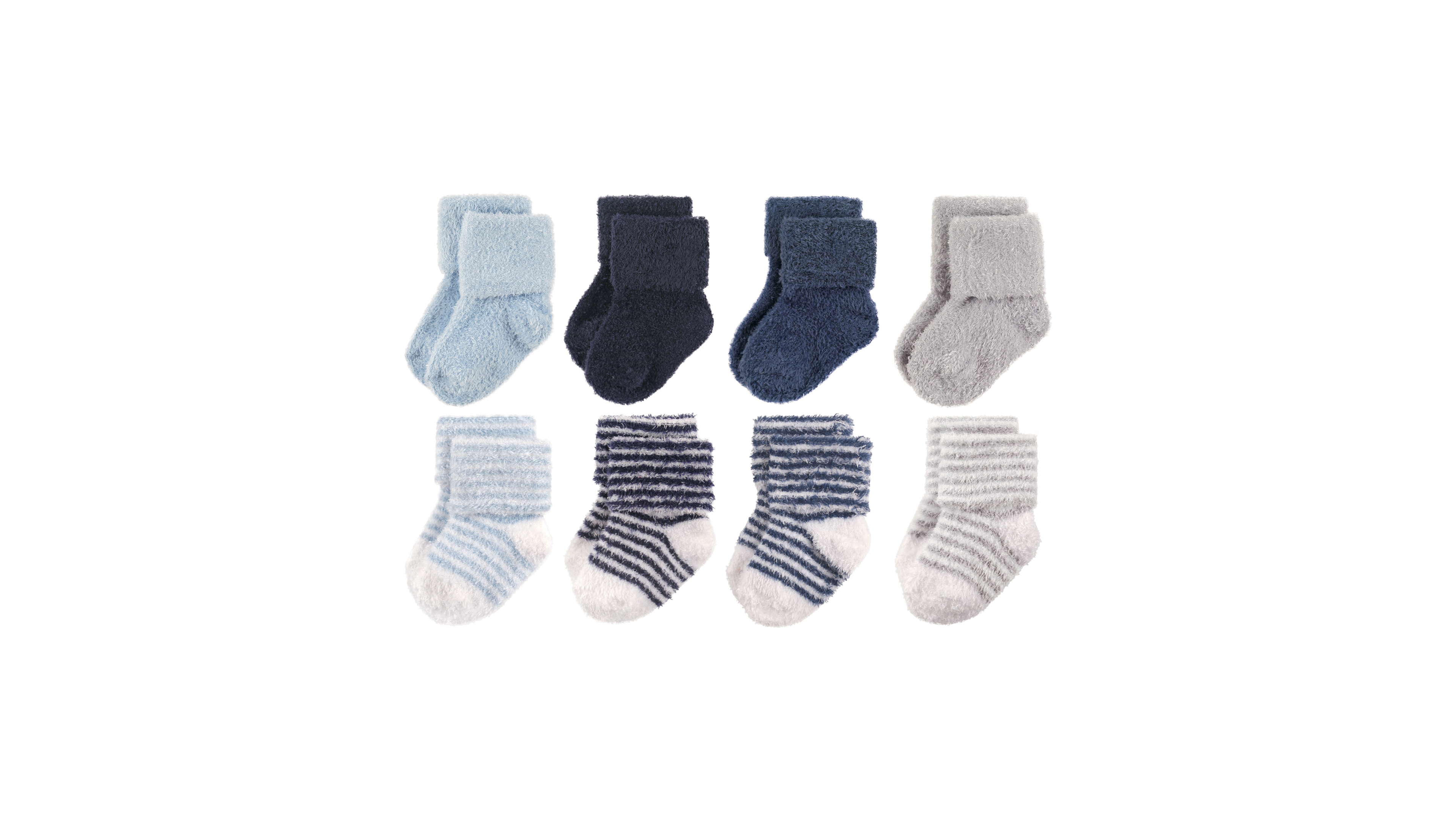 Hudson Baby Boys Eight-Pair Plush Chenille Sock Set