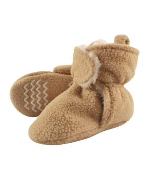 Hudson Baby Baby Sherpa Lined Scooties with Non Skid Bottom Tan 0-24 Months