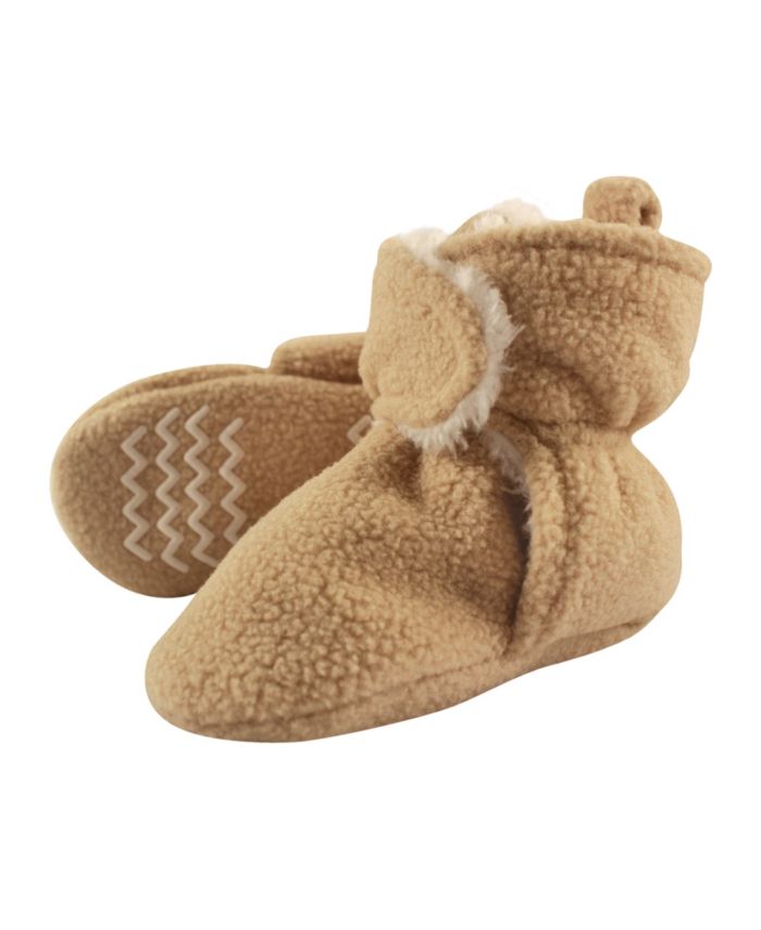 Hudson Baby Baby Sherpa Lined Scooties with Non Skid Bottom, Tan, 0-24 Months & Reviews - All Kids' Accessories - Kids - Macy's