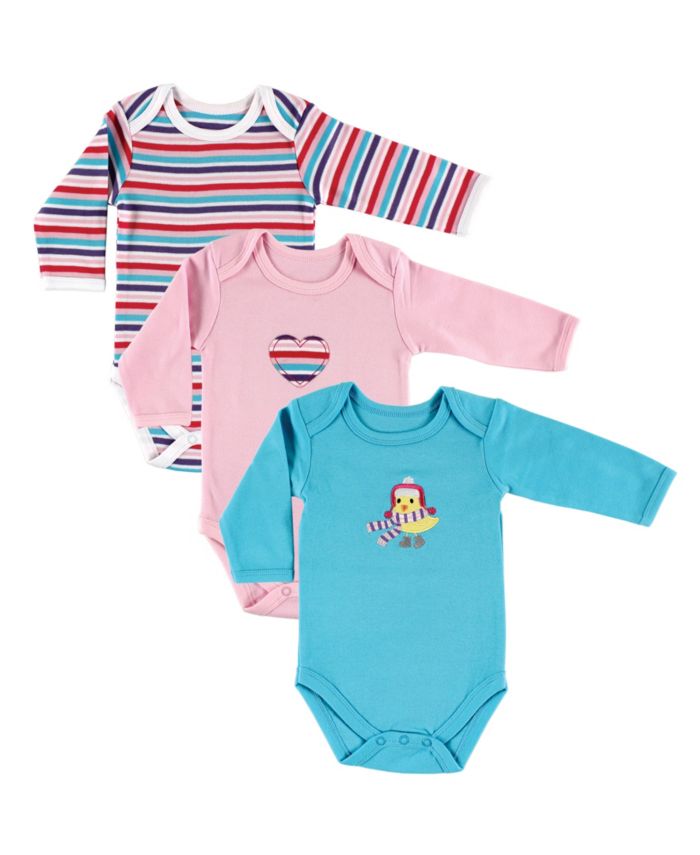 Hudson Baby Long Sleeve Bodysuits, 3-Pack, Birdie, 0-12 Months & Reviews - All Baby - Kids - Macy's