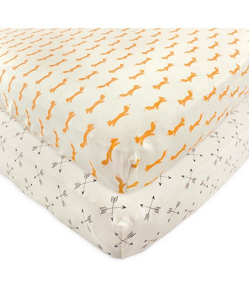 Touched By Nature Organic Fitted Crib Sheets 2 Pack One Size