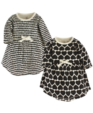 Touched by Nature Baby and Toddler Girls Garden Floral Youth Long-Sleeve Dresses Pack of 2
