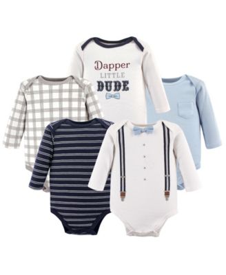 Treasure Five-Piece Set of Long-Sleeve Onesies - Dapper bow tie 31$