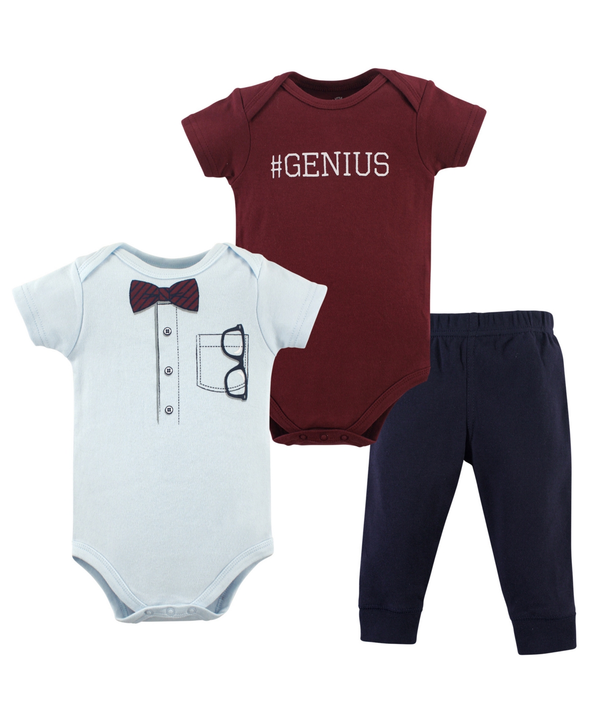 Little Treasure Baby Boys Treasure Cotton Bodysuit and Pant - Glasses