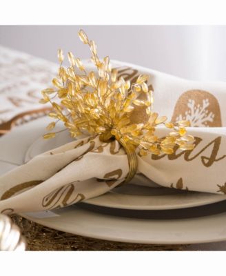 Beaded Burst Napkin Ring, Set of 6