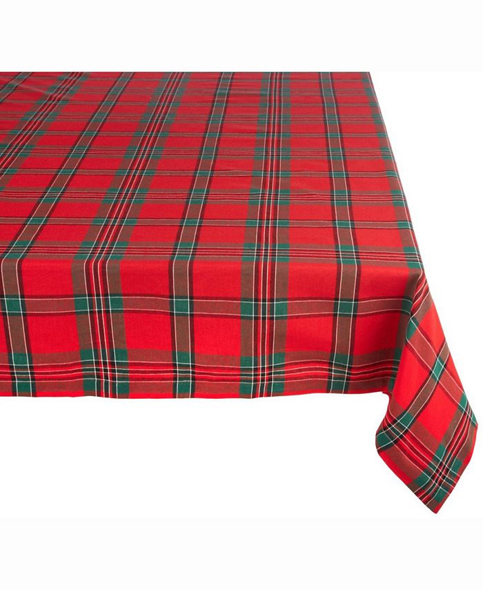 Design Imports Holiday Plaid Tablecloth 60" x 120" Macy's