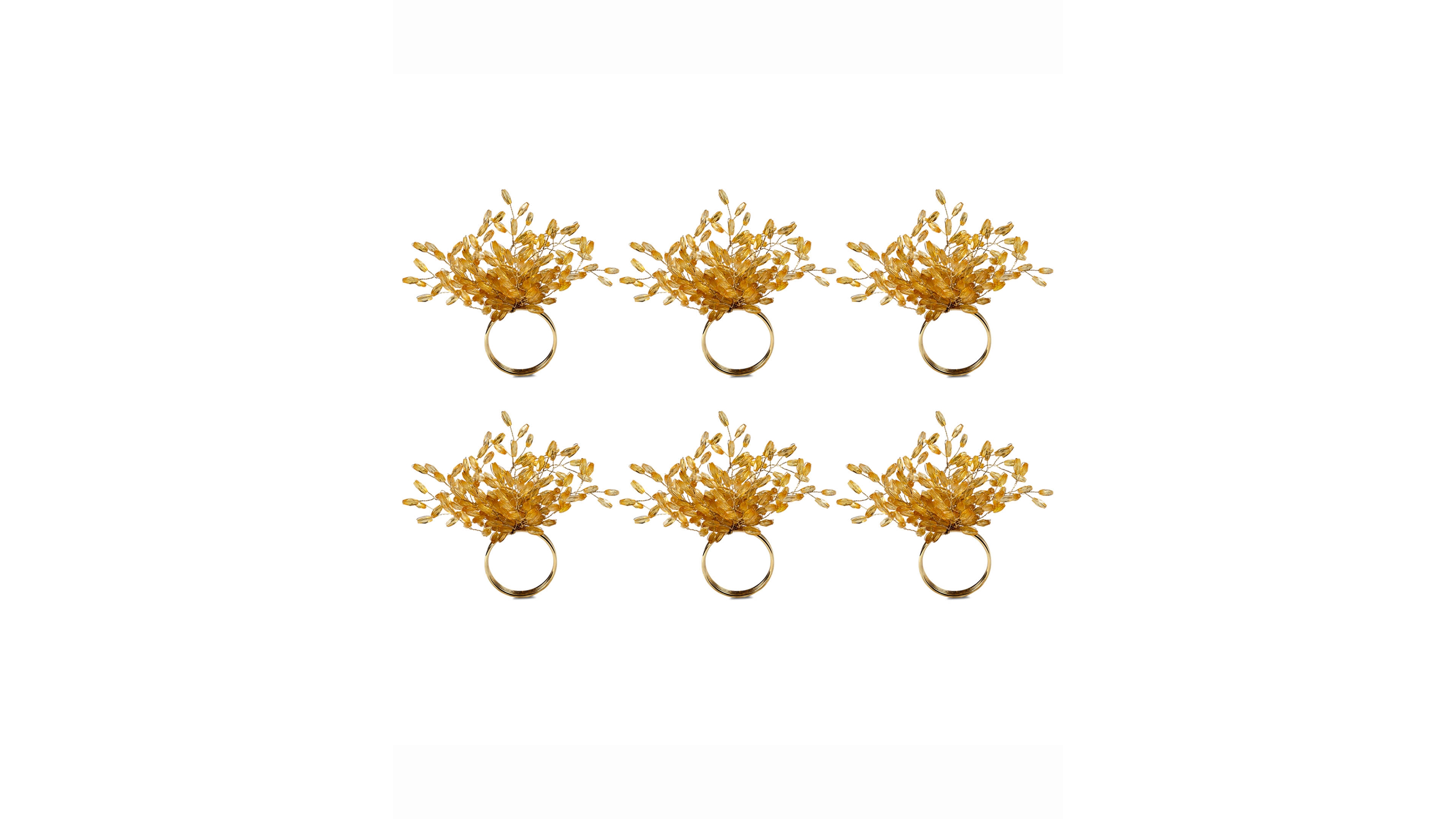 Beaded Burst Napkin Ring, Set of 6