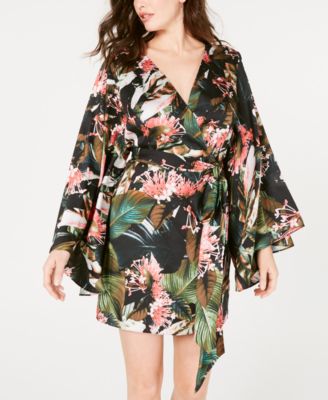 floral tie waist shirtdress