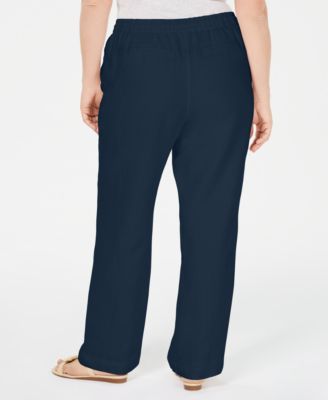 Plus Size 100% Linen Pants, Exclusively at Macy's