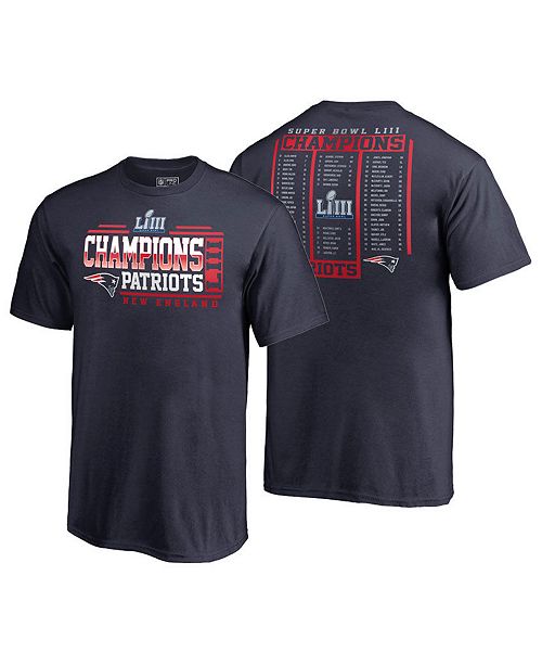 Majestic New England Patriots Super Bowl Liii Champ Roster T Shirt Big Boys 8 20 Reviews All Kids Sports Fan Shop Macy S
