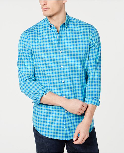 Club Room Men S Stretch Gingham Shirt Created For Macy S