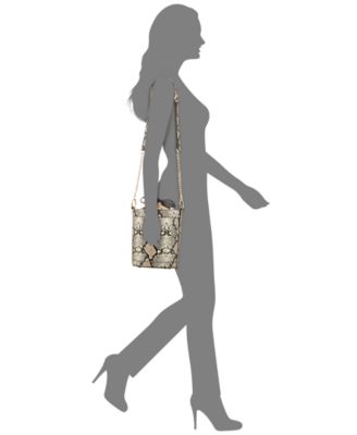 INC International Concepts I.N.C. Averry Snake Drawstring Bucket Bag, Created for Macy's