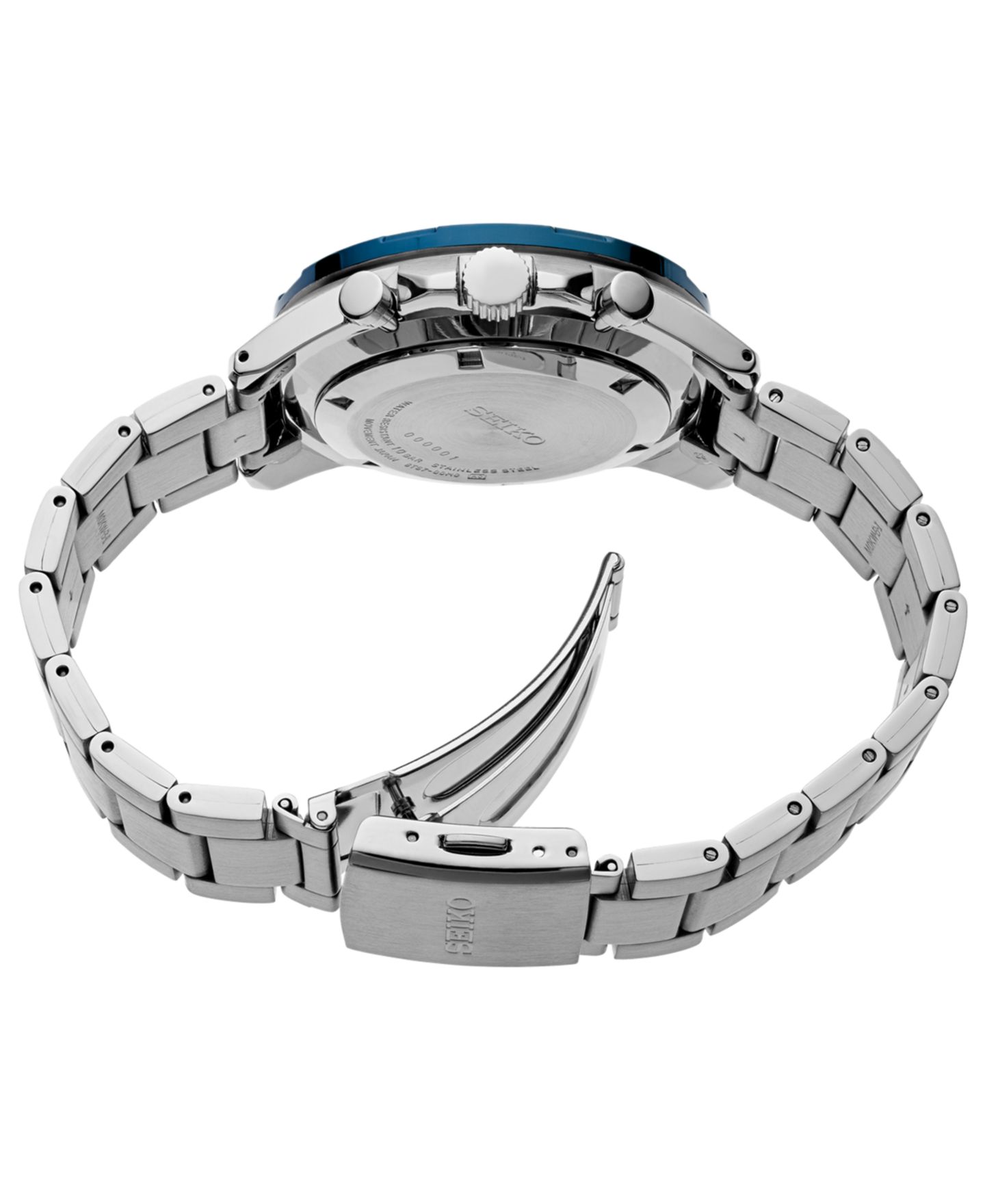 Мужские часы Seiko Chronograph Stainless Steel Bracelet Watch 43.9mm — фото 3