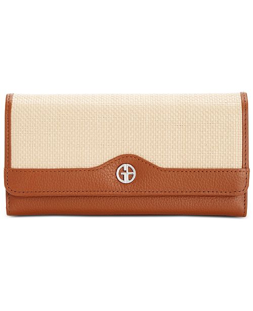 Giani Bernini Straw Softy Receipt Wallet Created For Macy S
