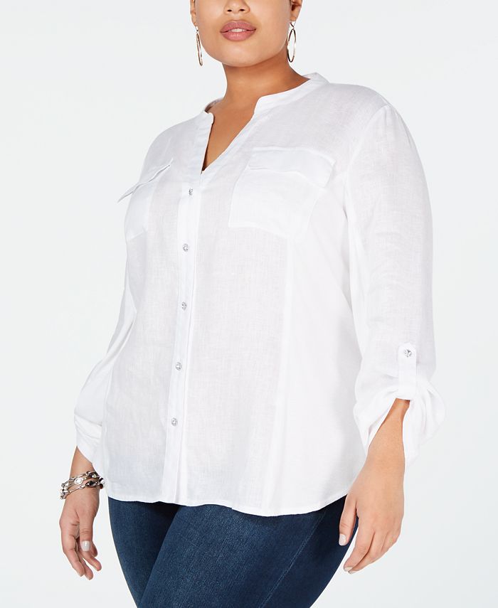 Macy's women's button down clearance shirts