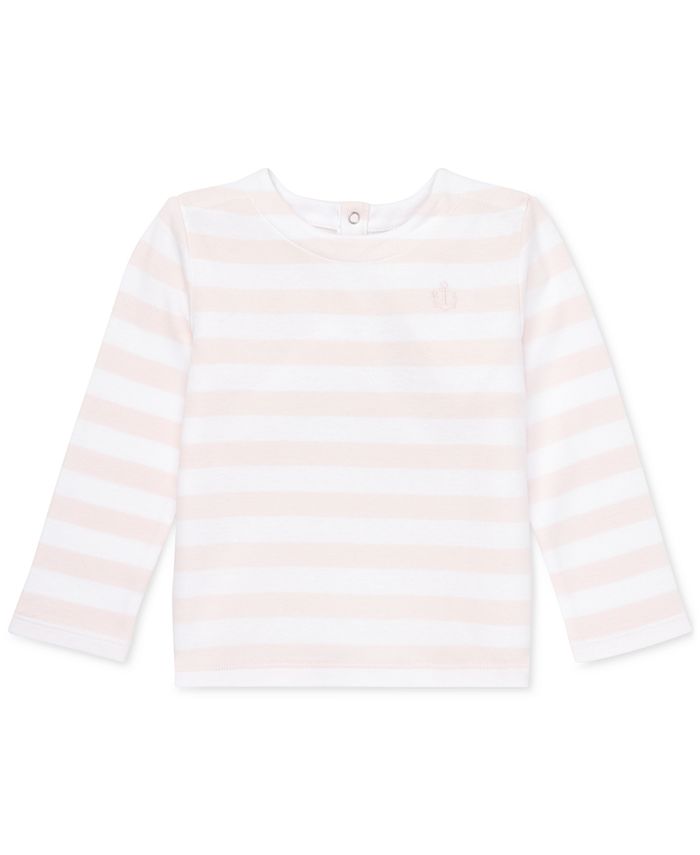 Polo Ralph Lauren Baby Girls Striped Knit Cotton Top Macy's