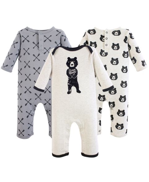 Комбинезон Yoga Sprout Comfortable Cotton Utility Jumpsuit для мальчиков, цвет: Bear Hugs