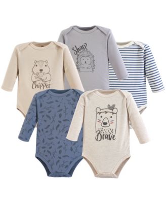Yoga Sprout Baby Girls Multipack Five Long-Sleeve Bodysuits - Wild woodland 26$