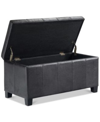 Dover Contemporary Rectangle Storage Ottoman Bench