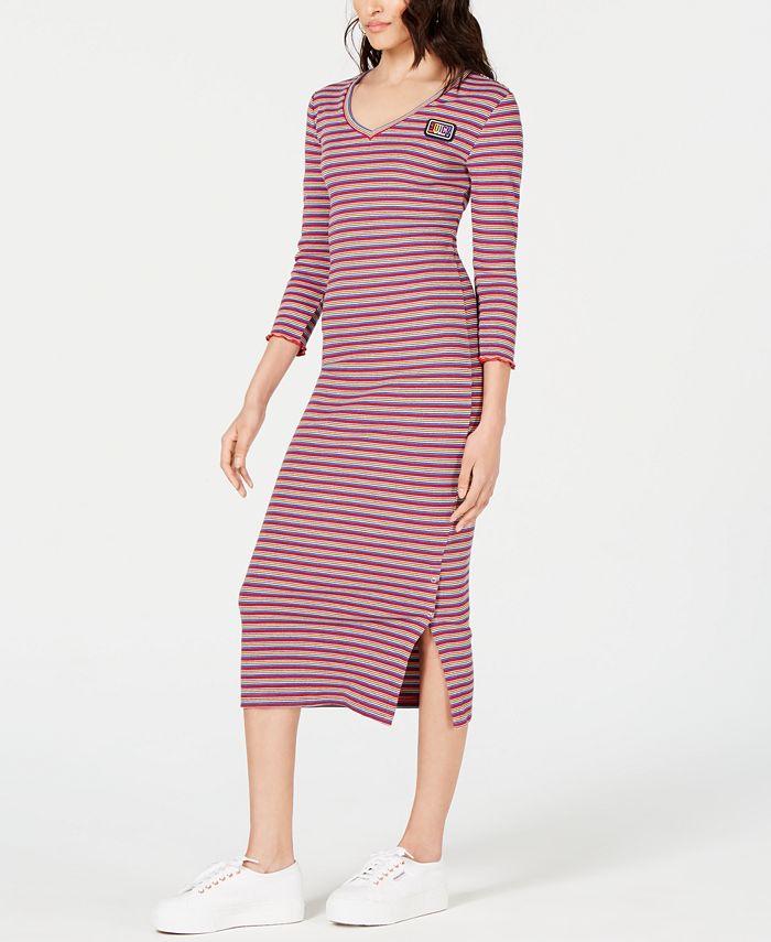 Juicy Couture Striped Rib-Knit Dress - Macy's