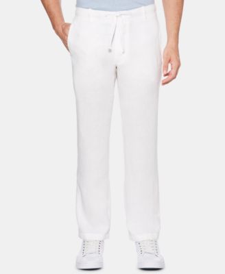 Perry Ellis - Men's Regular-Fit Linen Drawstring Pants