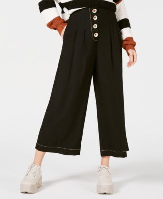 Moon River Wide-Leg Cropped Pants 