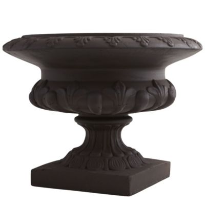 12.5-In. H Iron-finish Decorative Urn - Indoor/Outdoor