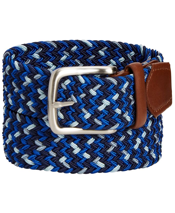 Club Room Men's Woven Stretch Belt, Created for Macy's - Macy's