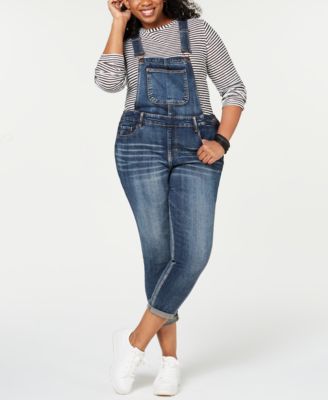 plus size skinny overalls