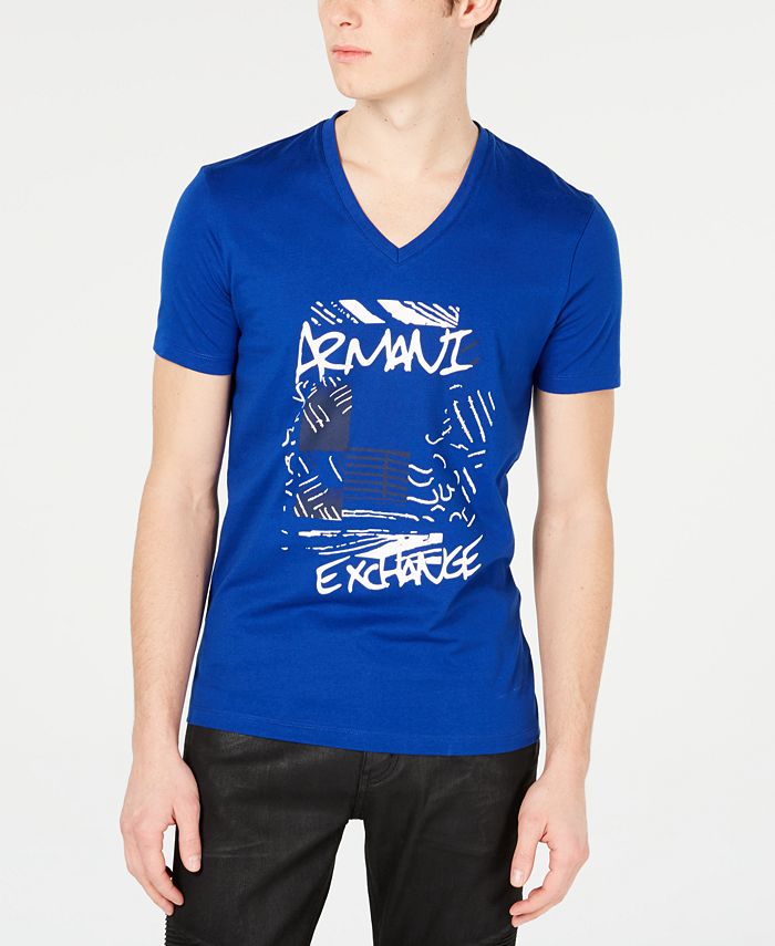 AX Armani Exchange Men's VNeck Logo Shirt Macy's