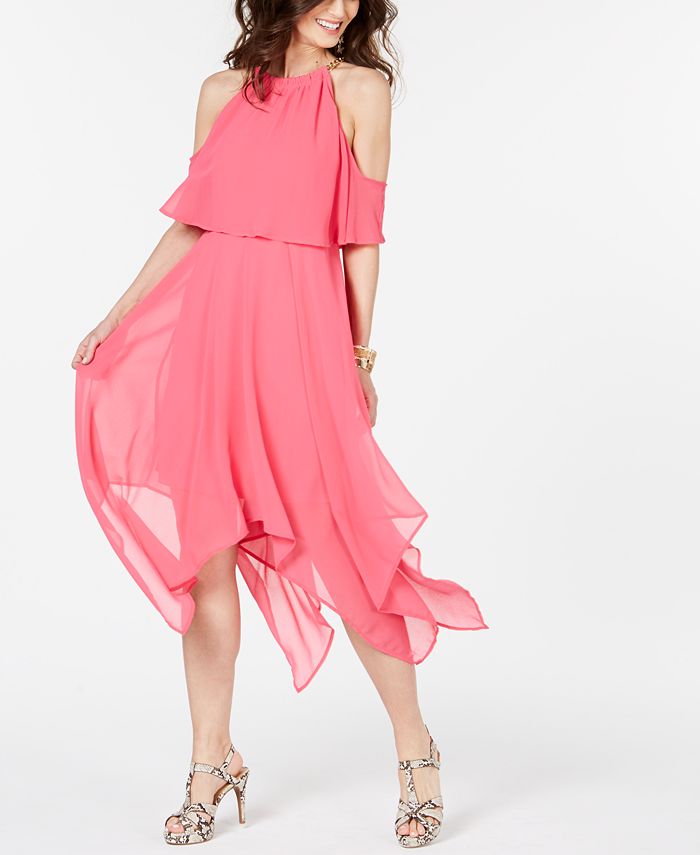 Thalia Sodi Chain-Neck Off-The-Shoulder Maxi Dress, Created for Macy's ...