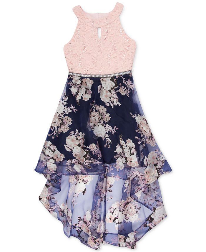 Speechless Big Girls Floral & Lace HighLow Party Dress Macy's