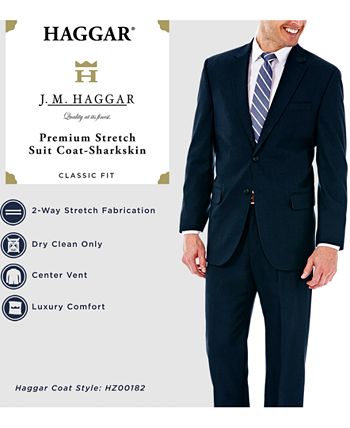 Haggar - Men's Sharkskin Classic-Fit Suit Jacket