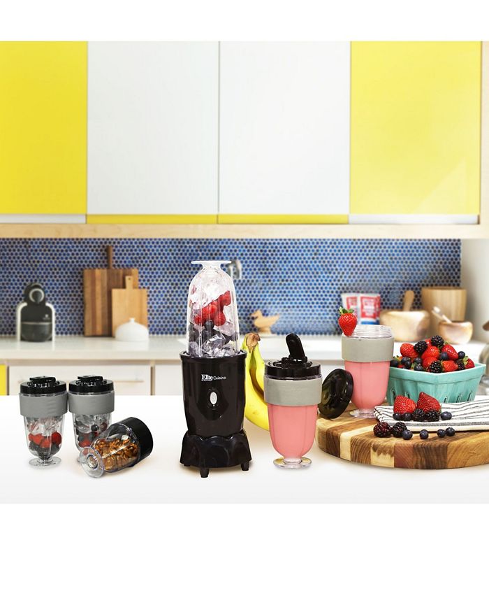 Elite Gourmet Elite Cuisine 17 Piece Personal Drink Blender with 4 x 16