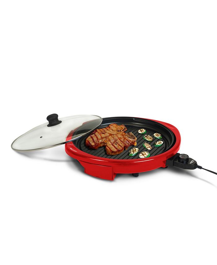 Smokeless Indoor Grill-Electric Grill with Tempered Glass Lid – R & B Import